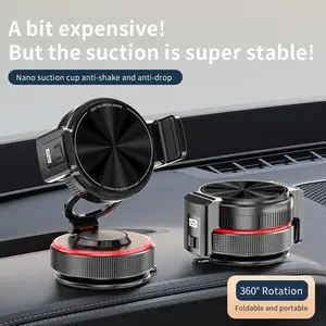 2026 Dual-Function Car Phone Holder, Adjustable 360° Rotation Magnetic Nano Vacuum Mount, Portable Desktop Stand
