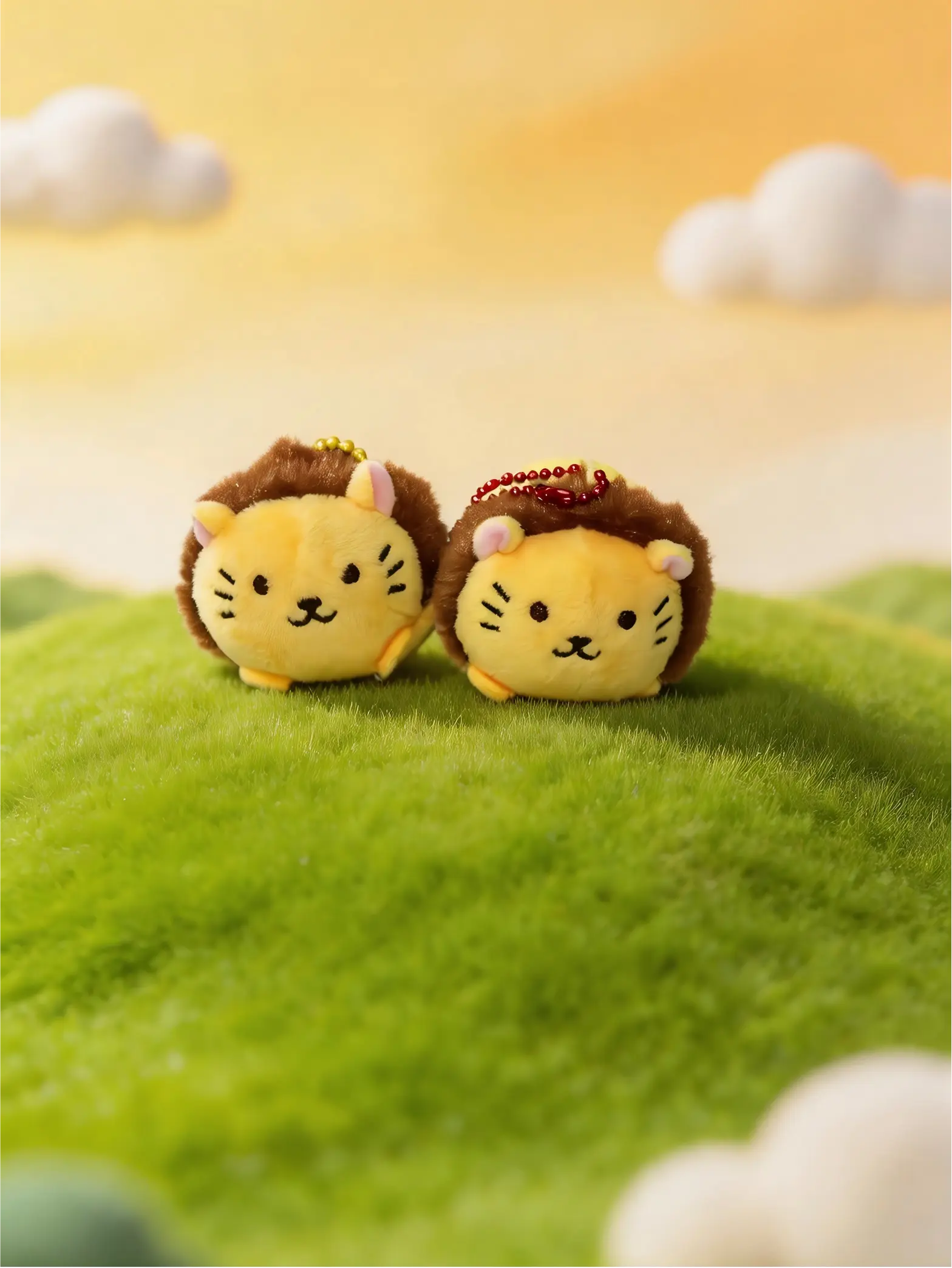 3" Zoo Lion Plush Keychain