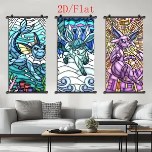 [2D-Flat]3pcs Exquisite Posters Canvas Prints Wall Art Anime Design Unframed Scroll Hanging Painting, With Scroll Ord Art Wall Decoration HD, Pattern for Living Room, Best Gift for Friends, Indoor-Outdoor Decor, Ink HD Fade-Resistant Art, Artwork