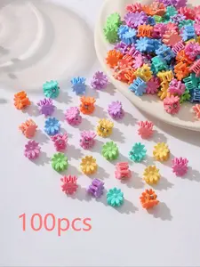 100pcs Girls Hair Clips Set, Colorful Daisy Design, All Seasons, Perfect for Daily Wear & Party Gifts, Hair Accessories Sets