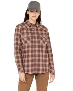 Ariat Women's Oakley Fr Long Sleeve Plaid Print Snap Work Shirt - 10046552