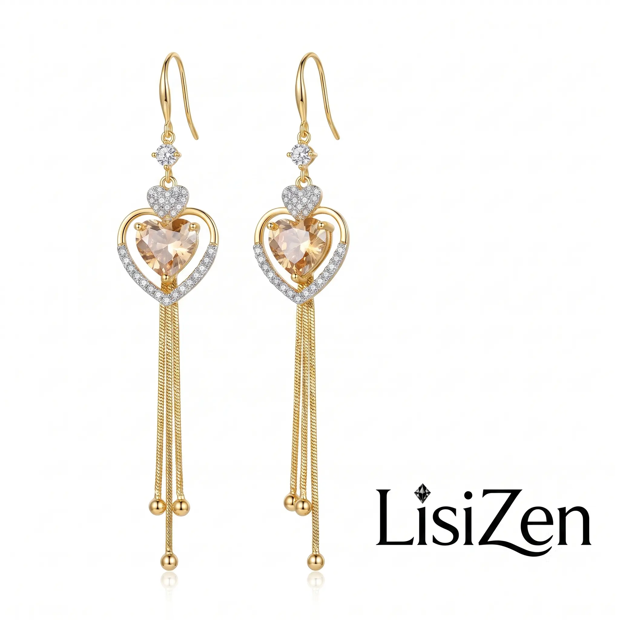 Dainty Butterfly Earrings for Women, Gold Plated Pull-Through Long Tassel Chain with Pearl and Zircon, Minimalist Women's Fashion Jewelry, Square Stud Earrings, French Inspired