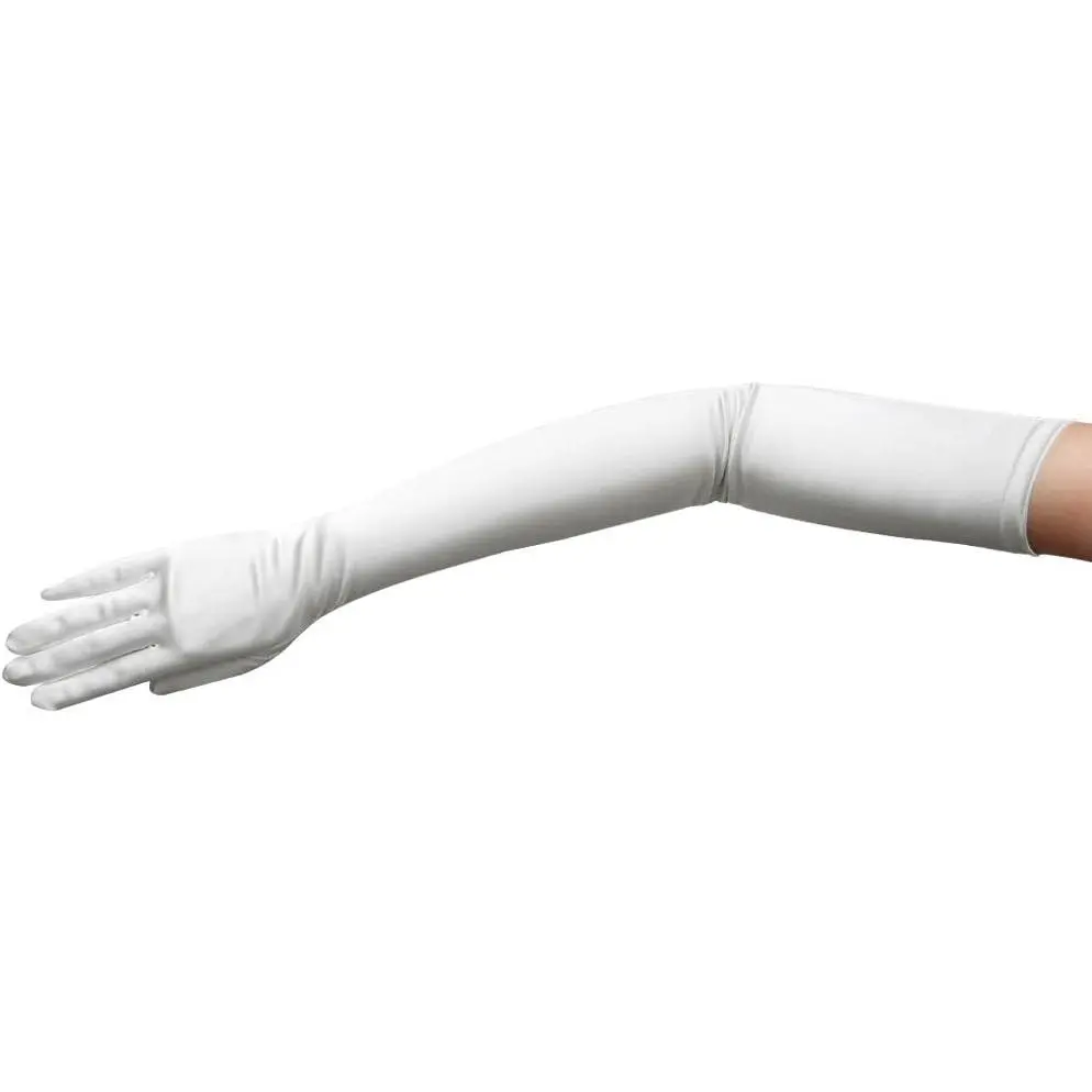 23.5" Long Shiny Stretch Satin Dress Gloves Opera Length 16BL