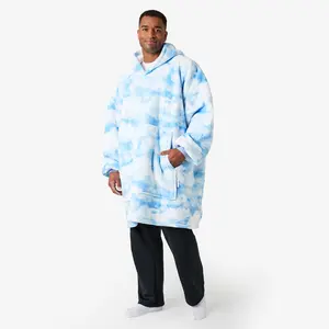 Blue Tie-Dye Allsleepers™ Original Cloud Blanket Hoodie