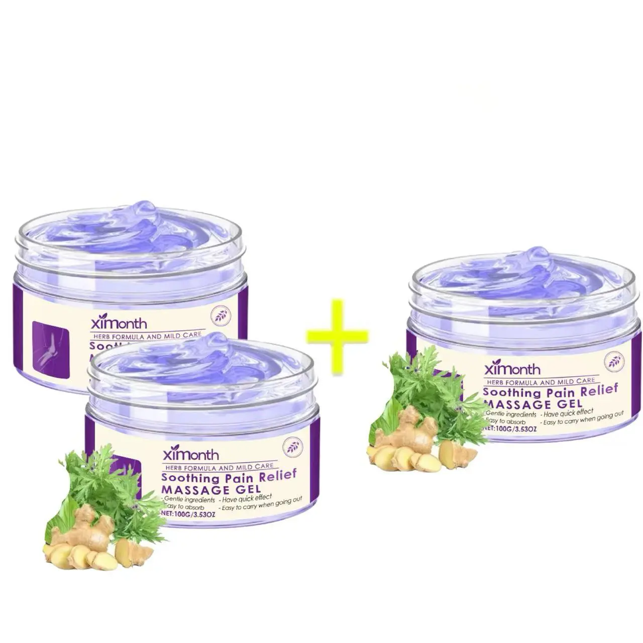 [Buy 2 Get 1 Free ] Ximonth Body SoothingRelief Gel, Daily Body Massage Gel, Joint KneeElbow Shoulder Massage Gel, Body Care Productfor Women & Men Joint pain gel purple gel relief  Massage Gel