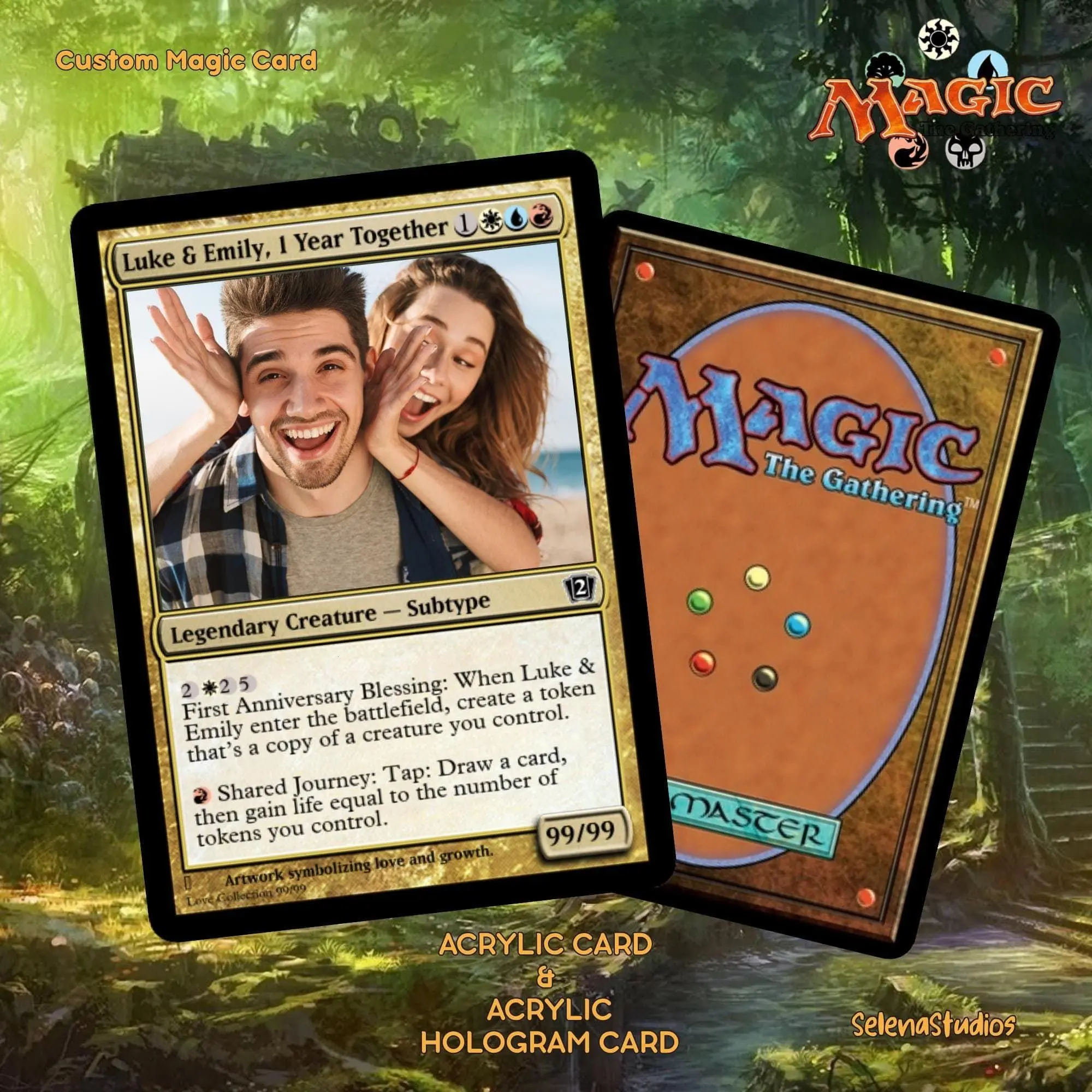 Personalized Anniversary MTG Trading Card, Custom Couple Card, Wedding Anniversary Gift Magic Card, Gift for Him Her, LGBT Couple Gift - TikTok Shop Personalized Anniversary MTG Trading Card, Custom Couple Card, Wedding Anniversary Gift Magic Card, Gift for Him Her, LGBT Couple Gift - TikTok Shop