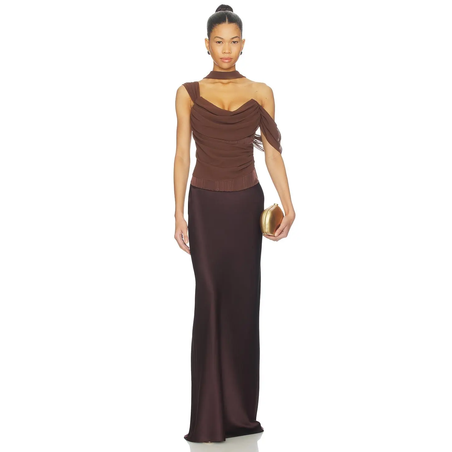LPA Adara Corset Top in Brown LPA Adara Corset Top in Brown