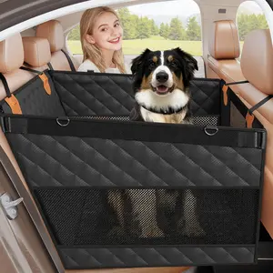 Seat for Large Medium Dogs,  Seat Extender for Pets with Hard Bottom,  Support   Seat Cover with 3 Mesh Windows for ,  and SUVs