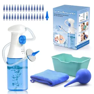 Ear Wax Removal Tool Set, Manual Ear Irrigation System, Complete Kit for Adults & Kids, Include Full Set Of Cleaning Tools, Ear Wax Removal Kit, Earwax Removal Kit