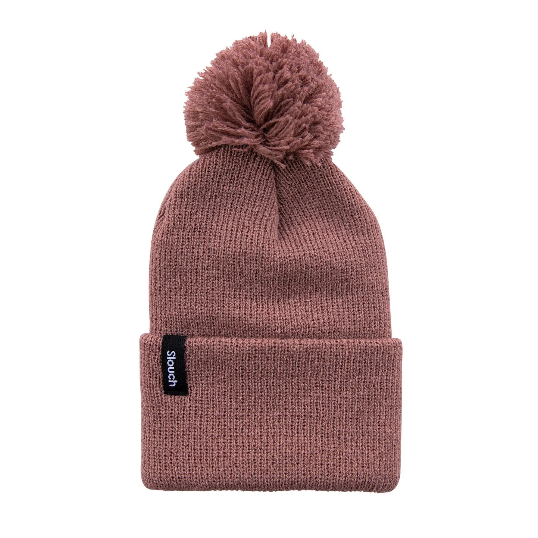 Clay Knit Cuff Beanie w/ Pom