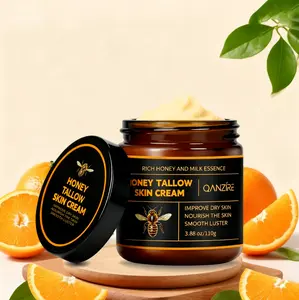 Honey Tallow Skin Cream, Natural Moisturizing Cream, Soft And Smooth Skin, Suitable For Skin Care, Elasticity And Luster, Daily Skin Care Product.