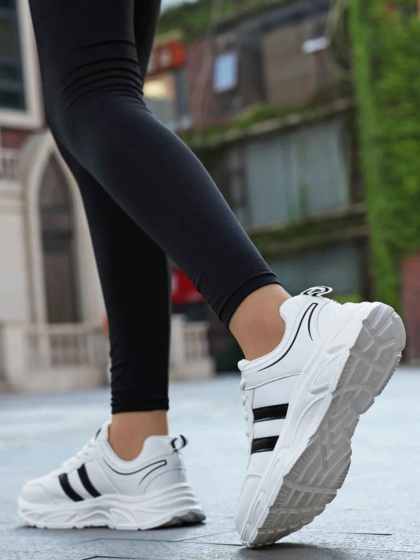 Women's Waterproof Anti-Slip Running Shoes, Lightweight Eva Sole, PU Leather Upper, Casual Fashion Sneakers for All Seasons