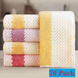 20 Pack Reusable Microfiber Kitchen Cleaning Cloths for Efficient Dusting and Wiping - Soft, Durable, and Absorbent