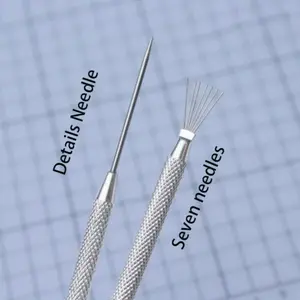 Professional Nail Art Tool Kit, Precision Stainless Steel Brushes & Detailing Pins, Precision Needles, Flexible Design for Perfect Manicure Results