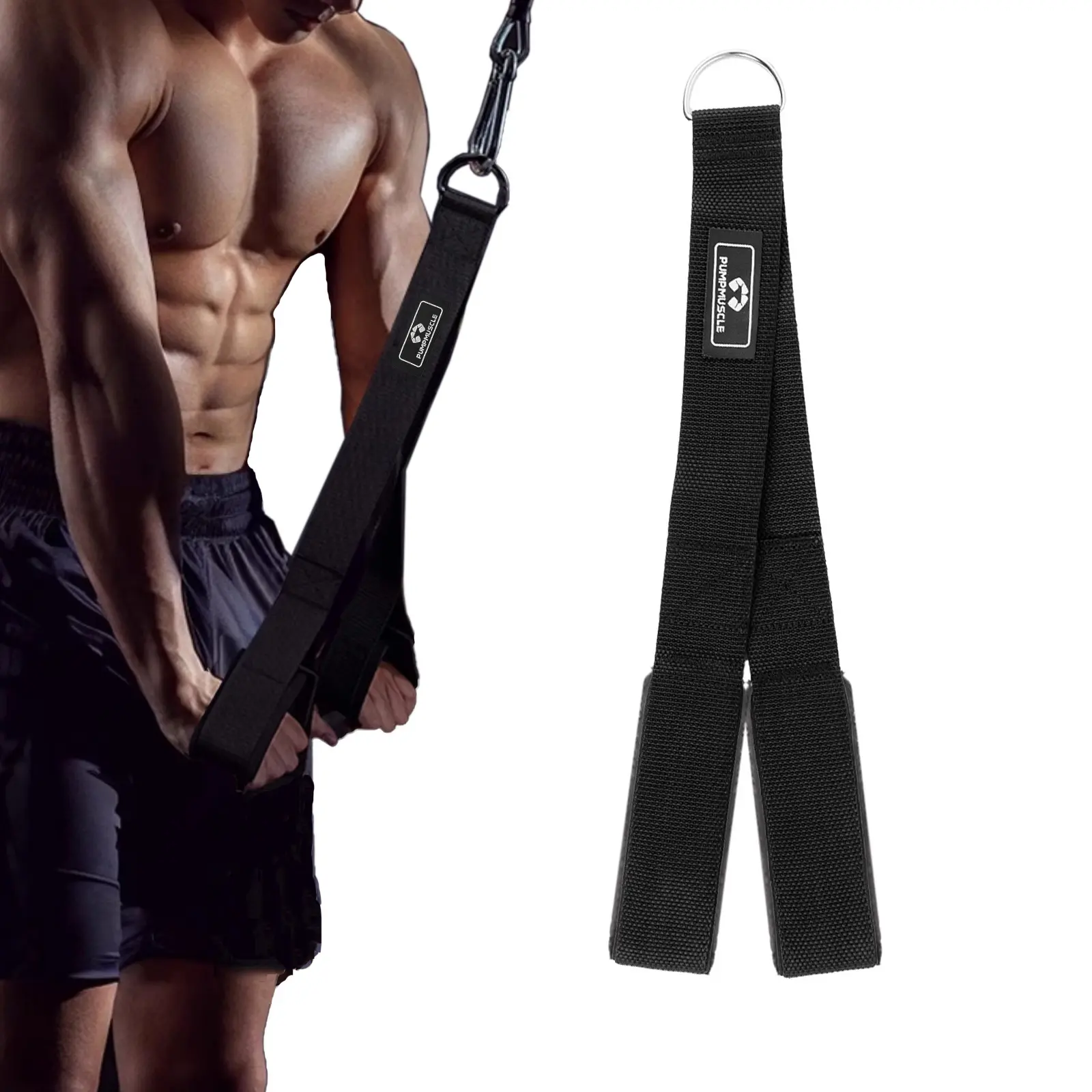 Tricep Rope Cable Attachments for Gym Use - Perfect Gym Equipment, Fitness Equipment, Exercise Equipment for Home/Gym Accessories - Multi Workout Rope Cable Machine Attachment - Best Gym Rope Grip with 4 Anti-Slip Handles