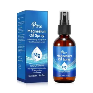 Body magnesium oil spray, using organic natural ingredients, easy to use, no alcohol, no fragrance, mild and non-irritating, easy to absorb, deep hydration, moisturizing and firming skin, unisex, for massage, skin care, bathing