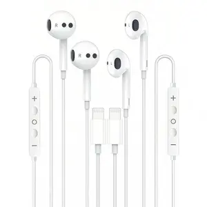 2Pcs In-Ear Wired Earbuds, USB-C Jack Headphones, Noise Isolating Clear Bass Earphone with Mic, Ideal Gift for Sports Gaming Daily Use