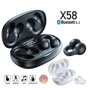 Wireless Music Earbuds Touch Control Sports Earbud Clip Compatible with Xiaomi iPhone Smart Earplugs Bluetooth-compatible Headphones for Hands-Free Calls