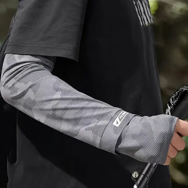 2pcs (1 Left Hand + 1 Right Hand) Sleeves for Men and Women, Loose Fit Fingerless Summer Ice Silky Fiber Fabric, Men's Plus Size Extended Arm Sleeves, Driving Gloves, Ice Sleeves, Summer Fishing Arm Sleeves