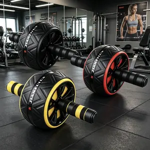 Silent Ab Wheel Roller Abs Exerciser Multi-Point Mechanical, Anti-Skid & Wear-Resistant, Soft PVC Outer Ring with Sweat-Absorbing Sponge, Comfortable Home Workout for Belly Muscles & Core Training