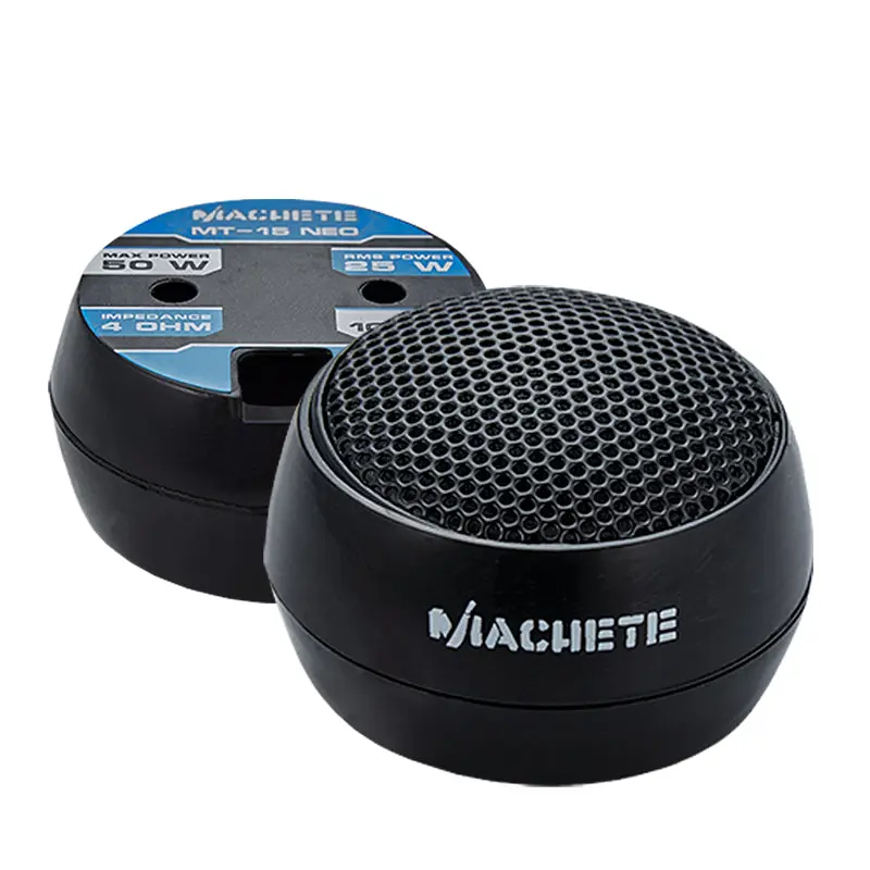 Machete MT-15 NEO Compact Crystal High-Fidelity Car Audio Tweeters, Noise-Reducing Speakers (Tweeter Pair)