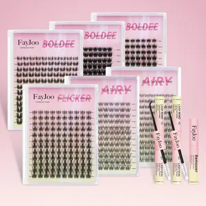 FayJoo All-Style Large Eyelashes Refill Pack, Soft Natural & Manga & Fluffy Style, Eyelash Extensions with Large Capacity, Cost-Effective Cluster Eyelashes, Easy Refill Cosmetic, Match Multiple Glues, Daily/Party Makeup Essential