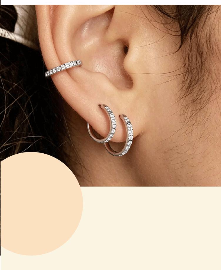 GGIRL Trendy, Versatile, And Unique Designs Suitable For Multiple Piercings—Stackable Earrings For Cartilage, Earlobes, And Helix Piercings. This Three-Size Earring Set Makes The Perfect Gift For Earring Enthusiasts And Fans Of Layered Styling
