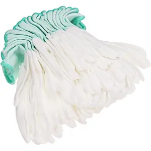 Wear Resistant Gloves 12 Pairs Anti-static Gloves Nylon Safety Protective Thin Section Work White Comfortable