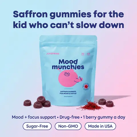 JoySpring Saffron Mood Munchies Gummies – Plant-Based Saffron Formula for Daily Wellness Designed to Support Mood and Focus