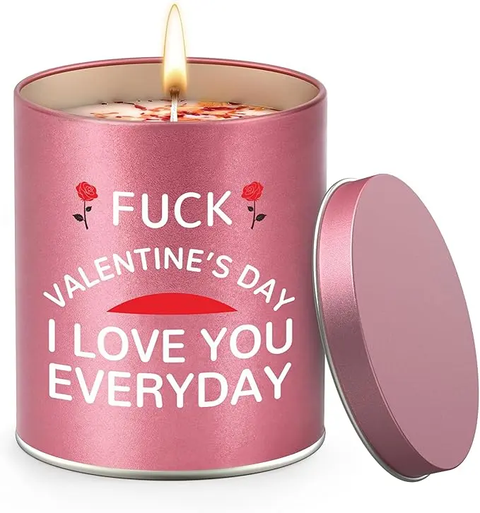 Valentines Day Gifts for Her: 9oz Romantic Scented Candle for Wife Girlfriend, Intimate Naughty Presents from Husband Boyfriend, Unique Anniversary Birthday Gift for Women