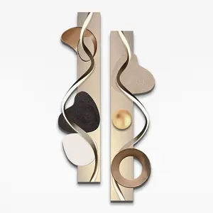 Homary 39.4" Modern Abstract Geometric Multi-color Acrylic Wall Art Backlighting