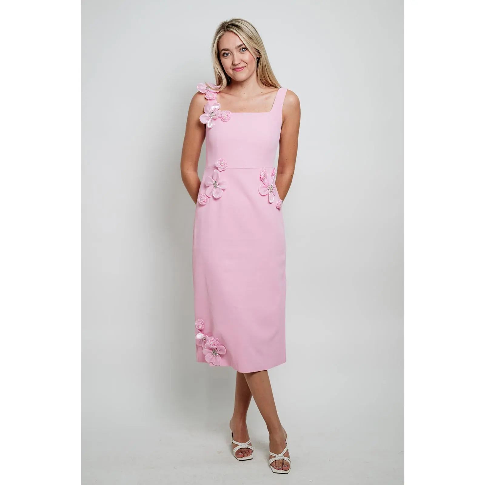 Helsi Floral Appliqué Midi Dress