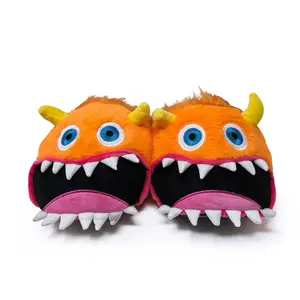AI-Designed Monster PlushKick – Orange Chompers Edition Slipper Footwear