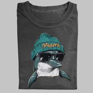 Miami Shirt,Football Fan Shirt,Game Day shirt , Dophins Mascot shirt, College Spirit Top , Unisex Streetwear Style, Shirts Top Menswear Womenswears