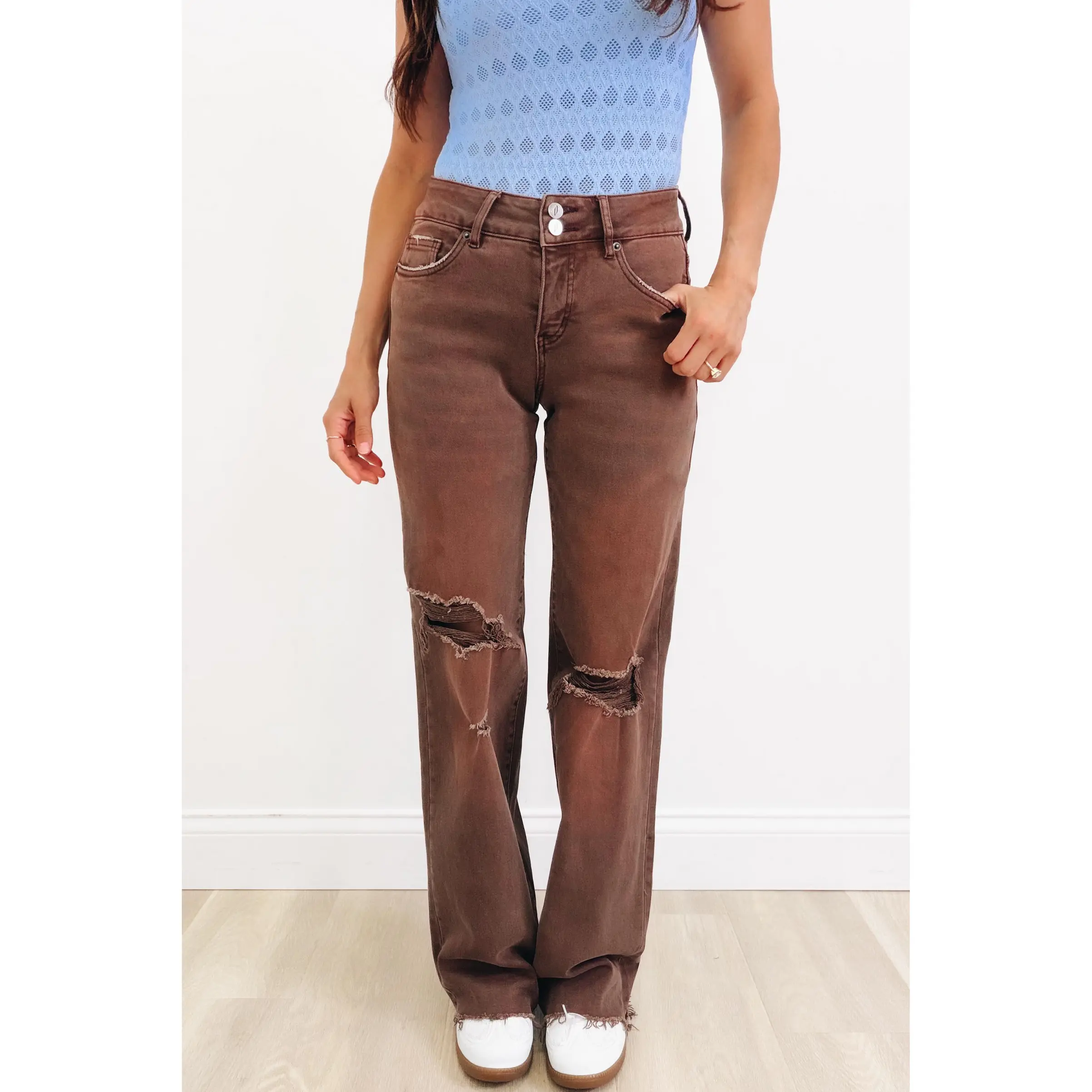 True Obsession By Denim BAR - Tummy Control Jeans - Brown True Obsession By Denim BAR - Tummy Control Jeans - Brown
