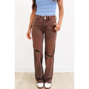 True Obsession By Denim BAR - Tummy Control Jeans - Brown True Obsession By Denim BAR - Tummy Control Jeans - Brown