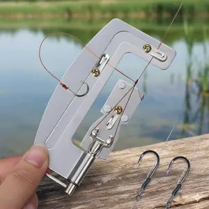 Semi-Automatic Fishing Hook Tying Tool Portable Line knot Tying Kit Slip-Proof Design High Durability for Saltwater Freshwater Fishing Easy effort-Saving Connector Set professional Gear