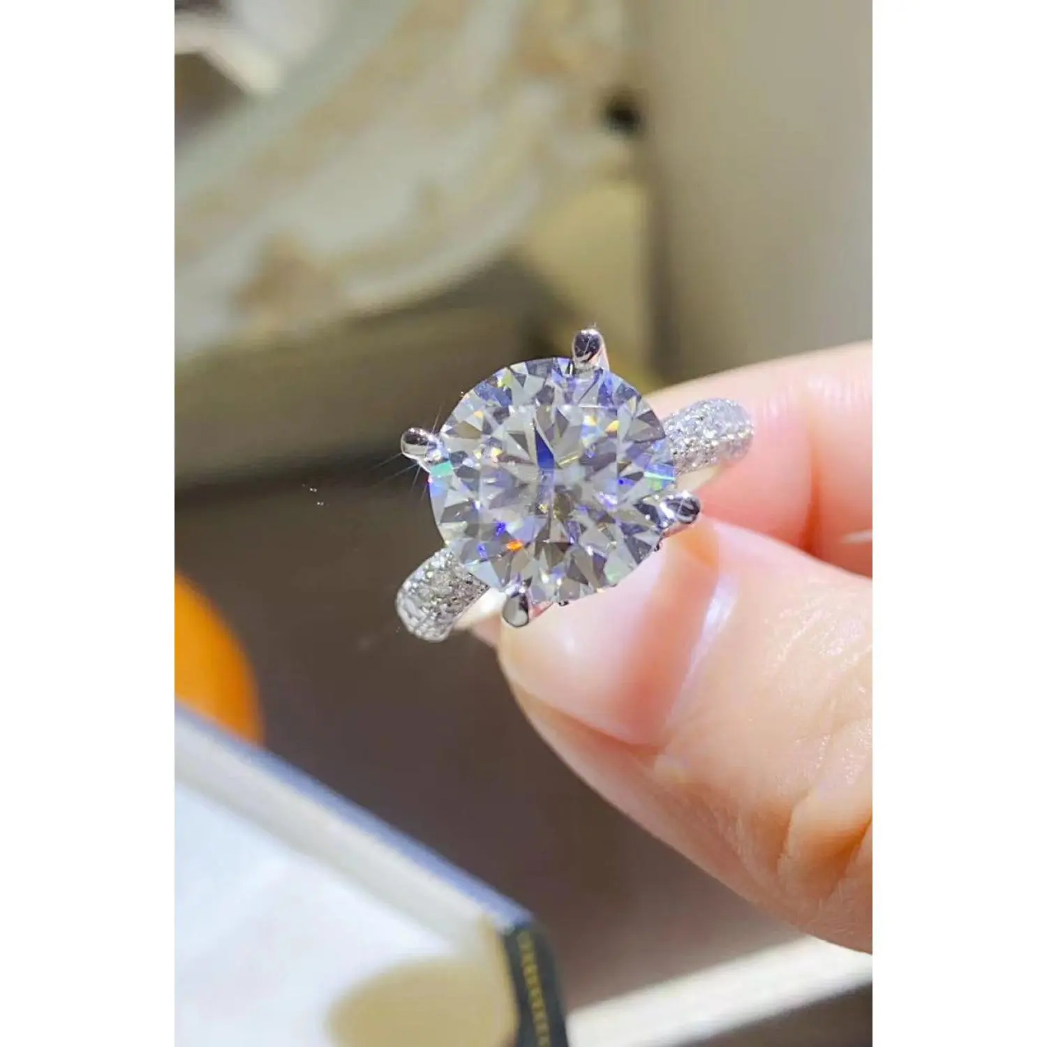 5 Carat Brilliant Round Cut Sparkala™ Platinum Over Pure Sterling Silver Ring