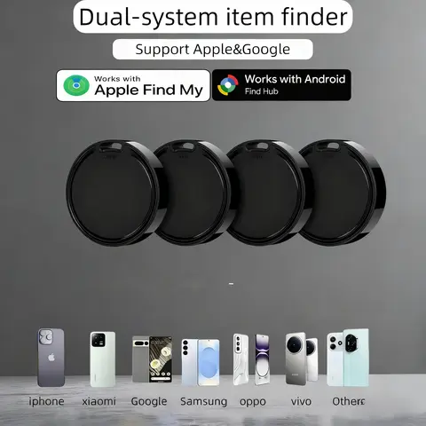 1pcs Portable Mini Dual-System Car GPS Tracking Device - Wireless Tag, iOS & Android Compatible, Real-Time Tracking, No Monthly Fee, Weatherproof Magnetic Case, Bluetooth Smart Key Finder, Safety Feature, Replaceable Battery, 365-Day Travel Gadget