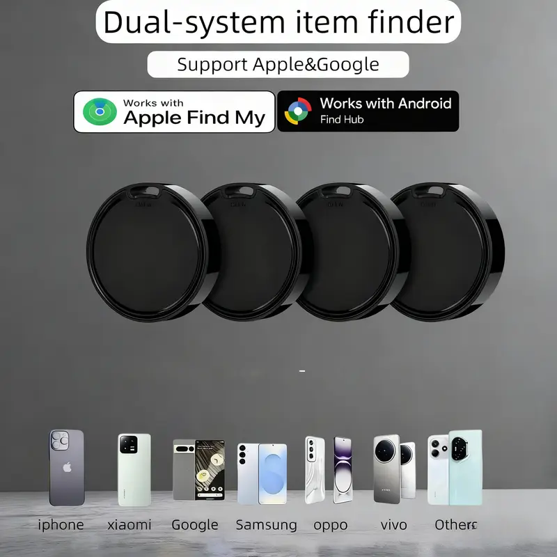 1pcs Portable Mini Dual-System Car GPS Tracking Device - Wireless Tag, iOS & Android Compatible, Real-Time Tracking, No Monthly Fee, Weatherproof Magnetic Case, Bluetooth Smart Key Finder, Safety Feature, Replaceable Battery, 365-Day Travel Gadget