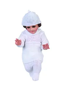 Ropon Tejido Blanco Outfit for Baby Jesus Golden Our Lady of Guadalupe Design High-Quality Embroidery Durable Materials Ideal for Religious Celebrations Christmas Candlemas