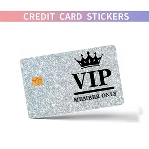 Glitter Credit Card Sticker, 1 Count Vip Ultra-thin Sticker for Credit Card Debit Card, Waterproof Scratch Resistant Card Sticker Decoration