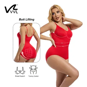 [Live] VVL Women's Black Seamless Bodysuit – Minimalist Tummy Control, Adjustable Straps, Plus-Size Faja Butt Lifter, Easy On & Off