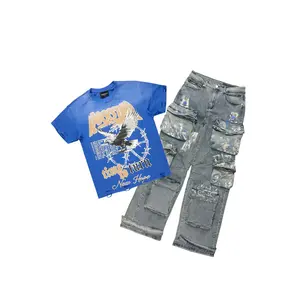 Burial Royal Oversized Graphic T-Shirt/Baggy Cargo Jean Bundle