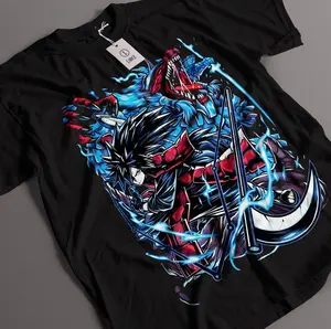 Madara Uchiha & Nine T Shirt, Unisex Graphic Tee, Anime Lover Shirt, Cotton Tee, Classic Streetwear Outfits, Men Gifts, Vacation Outfits