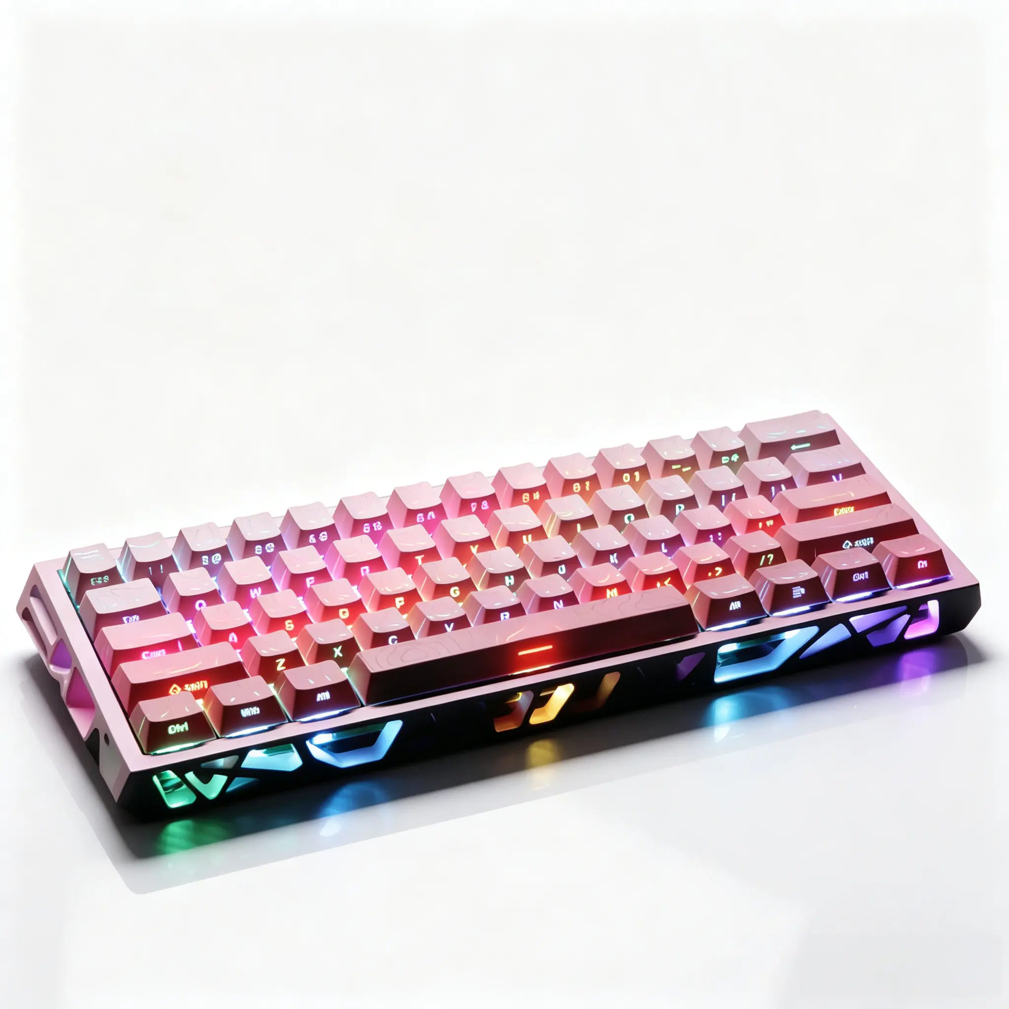 61-Key Layout 60 Percent Compact Gaming Mechanical Keyboard, RGB Backlit, Detachable Type-C Cable, Gaming Accessories for PC Gamers, Keyboard for Gaming, 60 Percent Keyboard