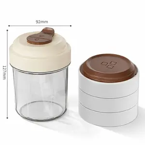 2-in-1 Ice Cube Tray Water Bottle with Lid & Storage Bin, One-Press Ice Release, No-Touch Ice Maker for Freezer, 6-Grid Portable Reusable Ice Mold Cup for Coffee, Juice & Outdoor Use