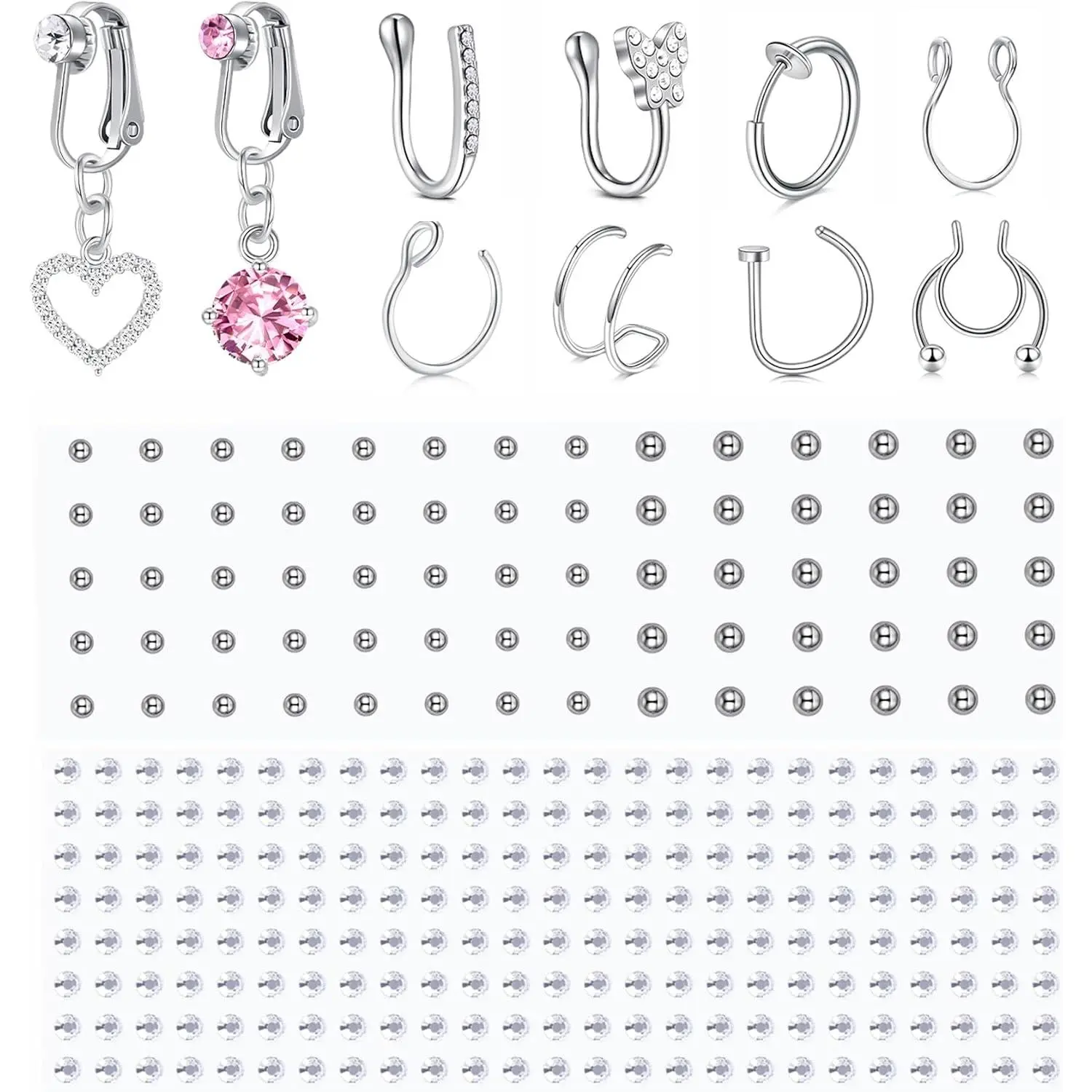 Piercings - Nose Ring, Eyebrow, Lip Ring, Labret Studs & More - Adhesive