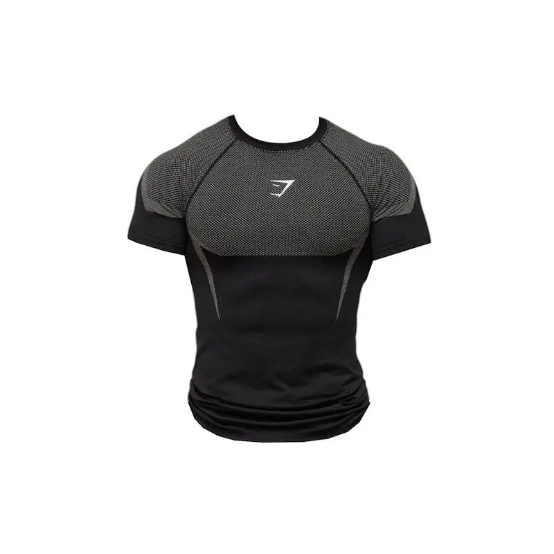 Gymshark Onyx 5.0 Seamless T-shirt Black/Light Grey (men) by StockX Gymshark Onyx 5.0 Seamless T-shirt Black/Light Grey (men) by StockX