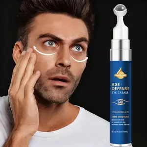 Anti-aging protective eye cream 15ml, containing hyaluronic acid and retinol, reduces the appearance of crow's feet and eye bags, significantly tightens and fills them, smooths out fine lines, and moisturizes the skin, Eye Cream Moisturizer